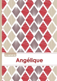 Le carnet d'Angélique - Lignes, 96p, A5 - Pétales Japonaises Violette Taupe Rouge