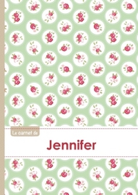 Le carnet de Jennifer - Lignes, 96p, A5 - Roses Tea time