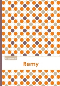 Le carnet de Remy - Lignes, 96p, A5 - Ronds Orange Gris Violet