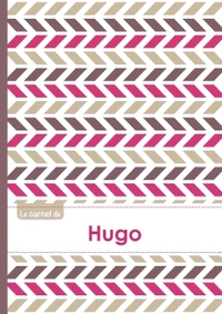 Le carnet de Hugo - Lignes, 96p, A5 - Motifs Violet Gris Taupe