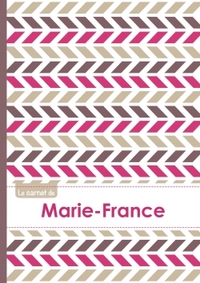 Le carnet de Marie-France - Lignes, 96p, A5 - Motifs Violet Gris Taupe