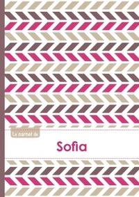 Le carnet de Sofia - Lignes, 96p, A5 - Motifs Violet Gris Taupe