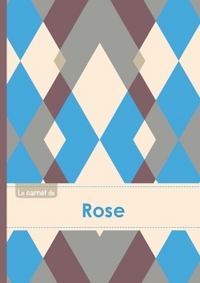 Le carnet de Rose - Lignes, 96p, A5 - Jacquard Bleu Gris Taupe