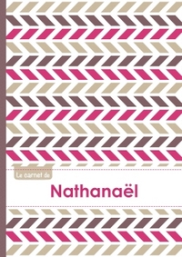 Le carnet de Nathanaël - Lignes, 96p, A5 - Motifs Violet Gris Taupe