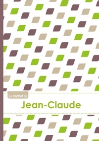 LE CARNET DE JEAN-CLAUDE - LIGNES, 96P, A5 - PETALES VERT TAUPE GRIS