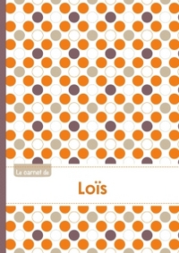 Le carnet de Loïs - Lignes, 96p, A5 - Ronds Orange Gris Violet