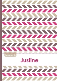 Le carnet de Justine - Lignes, 96p, A5 - Motifs Violet Gris Taupe