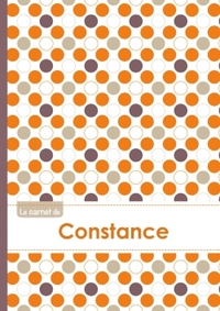 Le carnet de Constance - Lignes, 96p, A5 - Ronds Orange Gris Violet