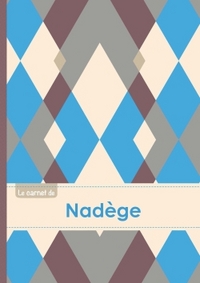 Le carnet de Nadège - Lignes, 96p, A5 - Jacquard Bleu Gris Taupe