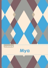 Le carnet de Mya - Lignes, 96p, A5 - Jacquard Bleu Gris Taupe
