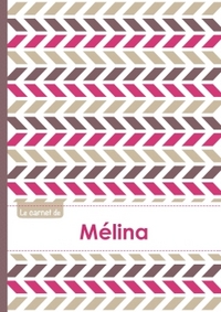 Le carnet de Mélina - Lignes, 96p, A5 - Motifs Violet Gris Taupe