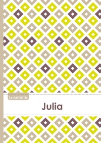 Le carnet de Julia - Lignes, 96p, A5 - Carré Poussin Gris Taupe