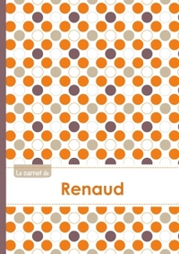 Le carnet de Renaud - Lignes, 96p, A5 - Ronds Orange Gris Violet