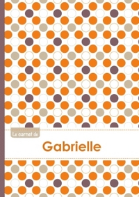 Le carnet de Gabrielle - Lignes, 96p, A5 - Ronds Orange Gris Violet