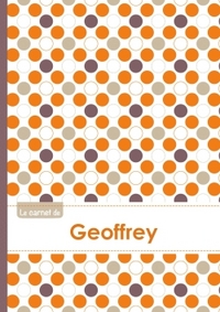 Le carnet de Geoffrey - Lignes, 96p, A5 - Ronds Orange Gris Violet