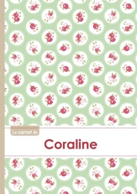 Le carnet de Coraline - Lignes, 96p, A5 - Roses Tea time