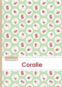 Le carnet de Coralie - Lignes, 96p, A5 - Roses Tea time