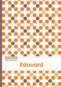 Le carnet d'Edouard - Lignes, 96p, A5 - Ronds Orange Gris Violet
