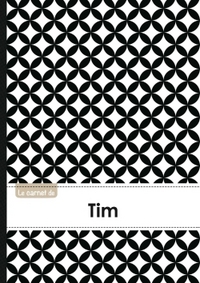 CARNET TIM LIGNES,96P,A5 RONDSNOIRETBLANC