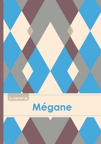 Le carnet de Mégane - Lignes, 96p, A5 - Jacquard Bleu Gris Taupe
