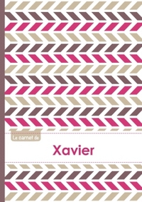 Le carnet de Xavier - Lignes, 96p, A5 - Motifs Violet Gris Taupe