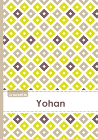 Le carnet d'Yohan - Lignes, 96p, A5 - Carré Poussin Gris Taupe