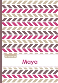 Le carnet de Maya - Lignes, 96p, A5 - Motifs Violet Gris Taupe