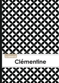 Le carnet de Clémentine - Lignes, 96p, A5 - Ronds Noir et Blanc