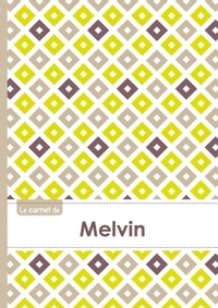 Le carnet de Melvin - Lignes, 96p, A5 - Carré Poussin Gris Taupe