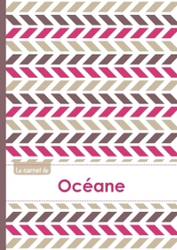 Le carnet d'Océane - Lignes, 96p, A5 - Motifs Violet Gris Taupe