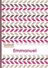 Le carnet d'Emmanuel - Lignes, 96p, A5 - Motifs Violet Gris Taupe