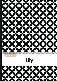 Le carnet de Lily - Lignes, 96p, A5 - Ronds Noir et Blanc