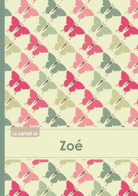 CARNET ZOE LIGNES,96P,A5 PAPILLONSVINTAGE