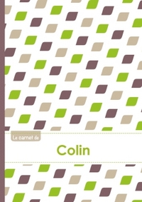 LE CARNET DE COLIN - LIGNES, 96P, A5 - PETALES VERT TAUPE GRIS