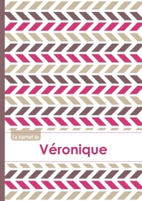 Le carnet de Véronique - Lignes, 96p, A5 - Motifs Violet Gris Taupe