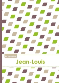 LE CARNET DE JEAN-LOUIS - LIGNES, 96P, A5 - PETALES VERT TAUPE GRIS