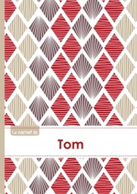 Le carnet de Tom - Lignes, 96p, A5 - Pétales Japonaises Violette Taupe Rouge