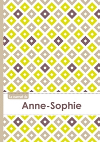Le carnet d'Anne-Sophie - Lignes, 96p, A5 - Carré Poussin Gris Taupe