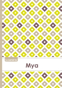 Le carnet de Mya - Lignes, 96p, A5 - Carré Poussin Gris Taupe
