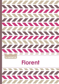 Le carnet de Florent - Lignes, 96p, A5 - Motifs Violet Gris Taupe