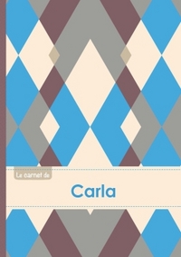 Le carnet de Carla - Lignes, 96p, A5 - Jacquard Bleu Gris Taupe