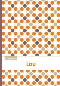 Le carnet de Lou - Lignes, 96p, A5 - Ronds Orange Gris Violet