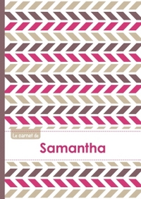 Le carnet de Samantha - Lignes, 96p, A5 - Motifs Violet Gris Taupe