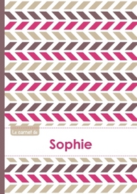Le carnet de Sophie - Lignes, 96p, A5 - Motifs Violet Gris Taupe