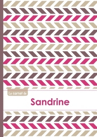 Le carnet de Sandrine - Lignes, 96p, A5 - Motifs Violet Gris Taupe