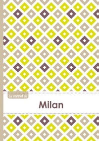 Le carnet de Milan - Lignes, 96p, A5 - Carré Poussin Gris Taupe