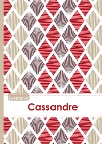 Le carnet de Cassandre - Lignes, 96p, A5 - Pétales Japonaises Violette Taupe Rouge