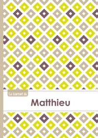 Le carnet de Matthieu - Lignes, 96p, A5 - Carré Poussin Gris Taupe