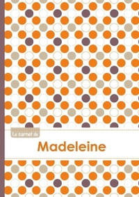 Le carnet de Madeleine - Lignes, 96p, A5 - Ronds Orange Gris Violet