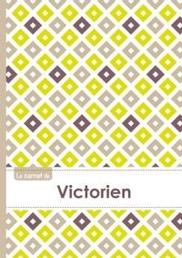 Le carnet de Victorien - Lignes, 96p, A5 - Carré Poussin Gris Taupe